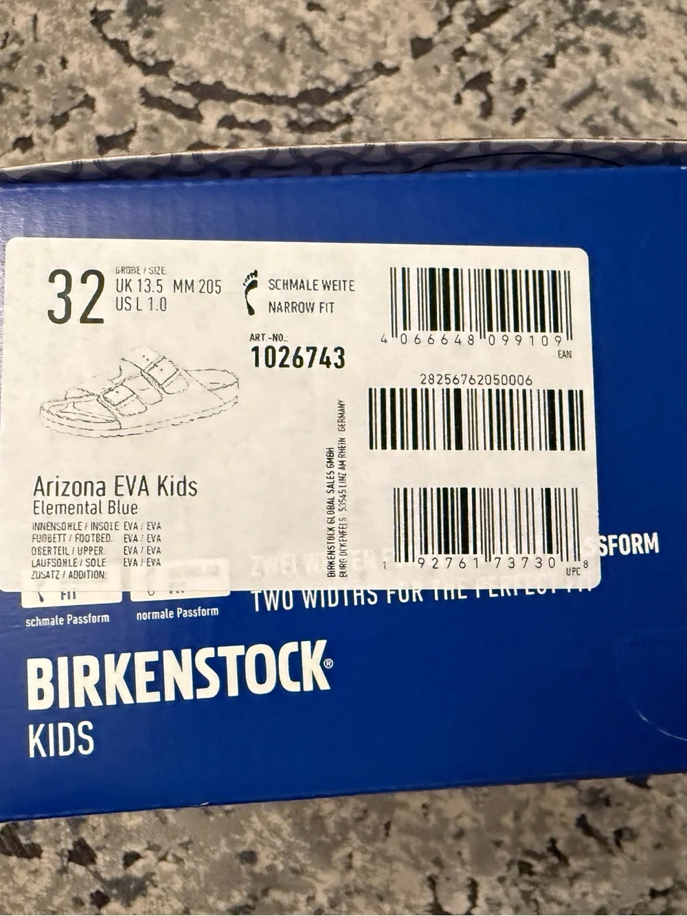 Kids Birkenstocks Arizona Eva - NWT - size 32 (size 1)